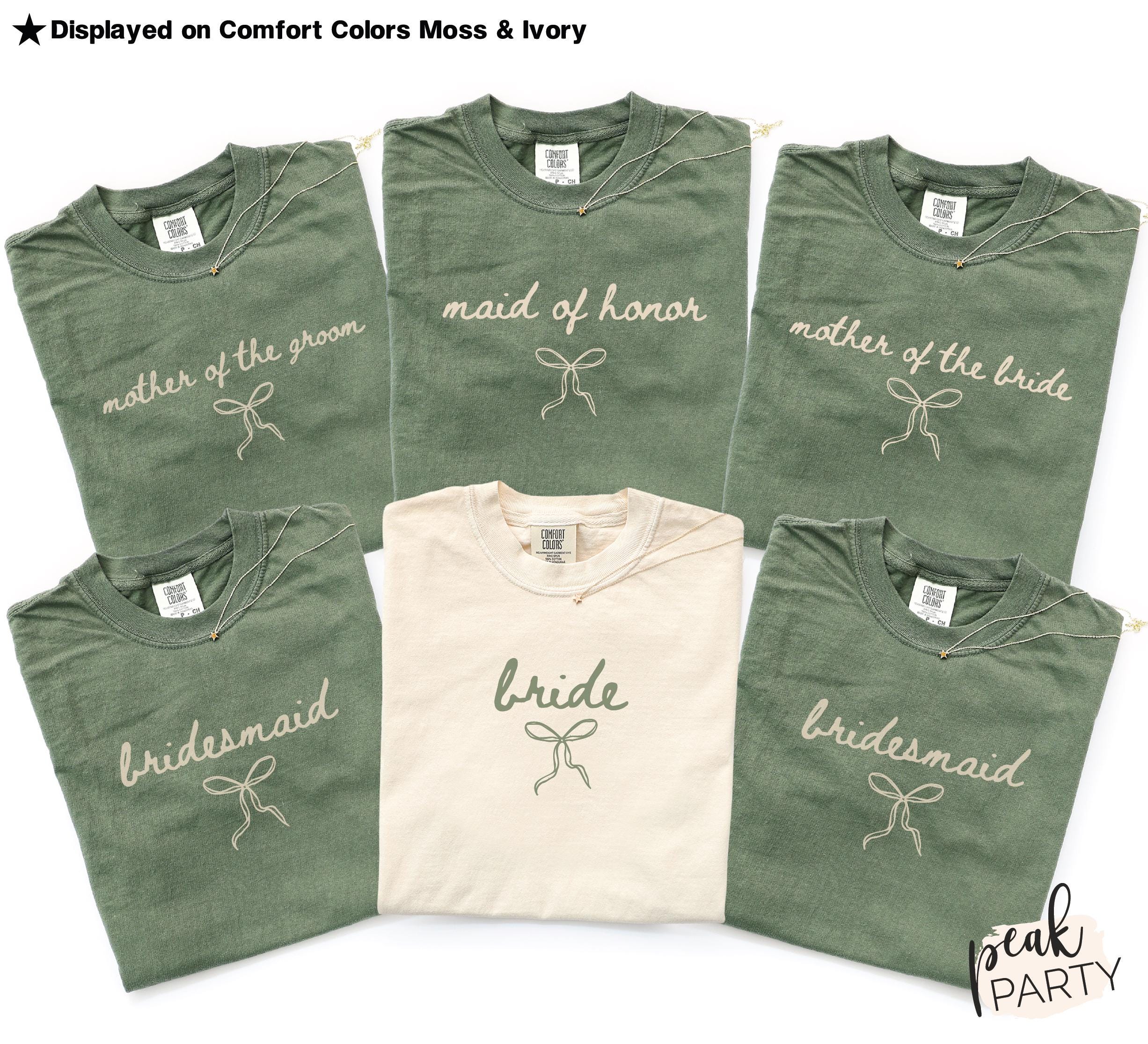 Coquette Bow Bridal Shirt, Bachelorette Outfit for Bride, Wedding Day Tee, Engagement Gift for Bride, Bridal Shower Gift, Bridal Party Shirt