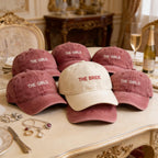 Embroidered Bride Squad Hat, Personalized Bachelorette Party Hats,Bridal Shower Gift,Bridesmaid Matching Wedding Weekend Cap