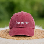Embroidered The Bride and The Party Caps, Custom Bachelorette Party Hat, Team Bride Vintage Baseball Hat, Bridal Shower Gift, Bach Party Cap