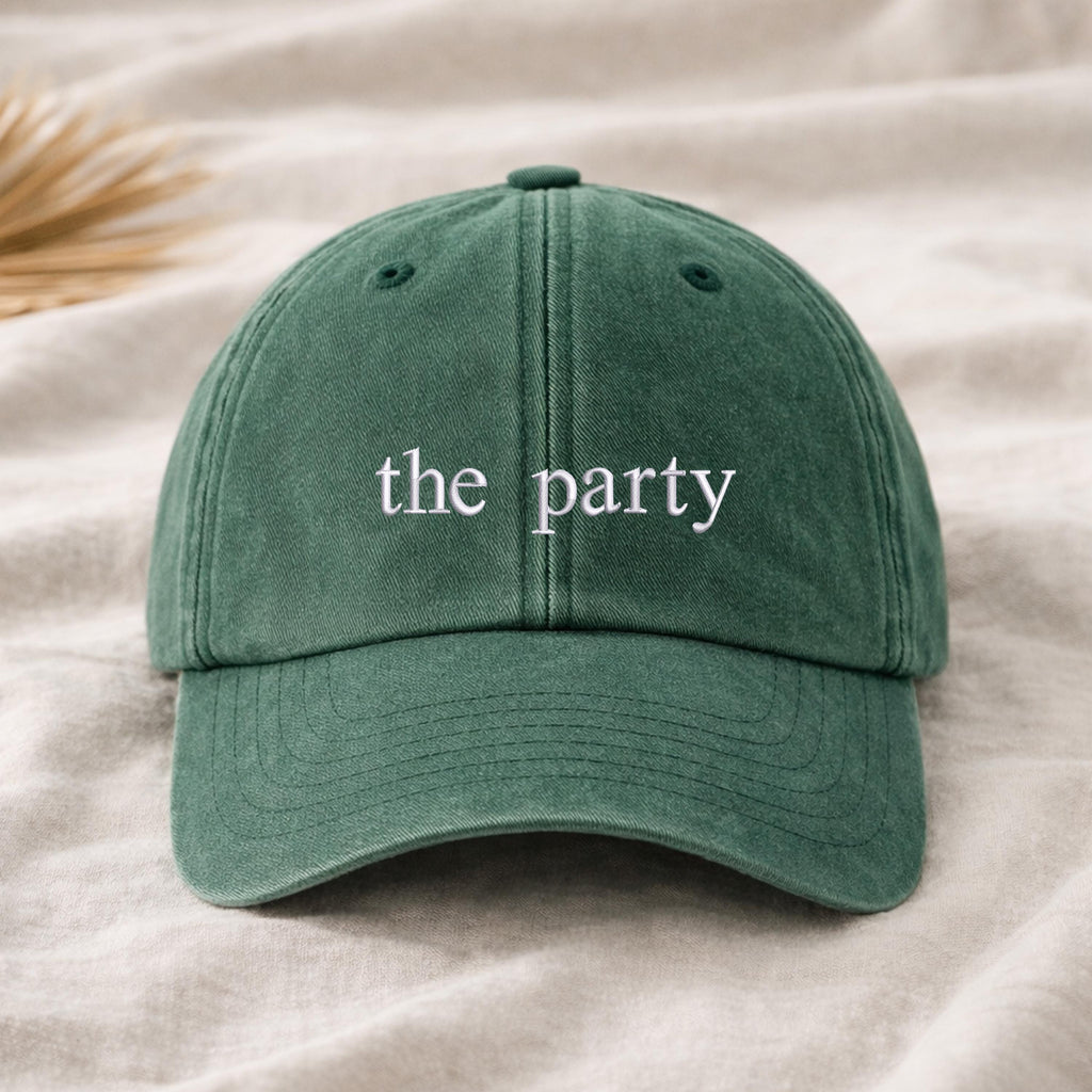 Embroidered The Bride and The Party Caps, Custom Bachelorette Party Hat, Team Bride Vintage Baseball Hat, Bridal Shower Gift, Bach Party Cap