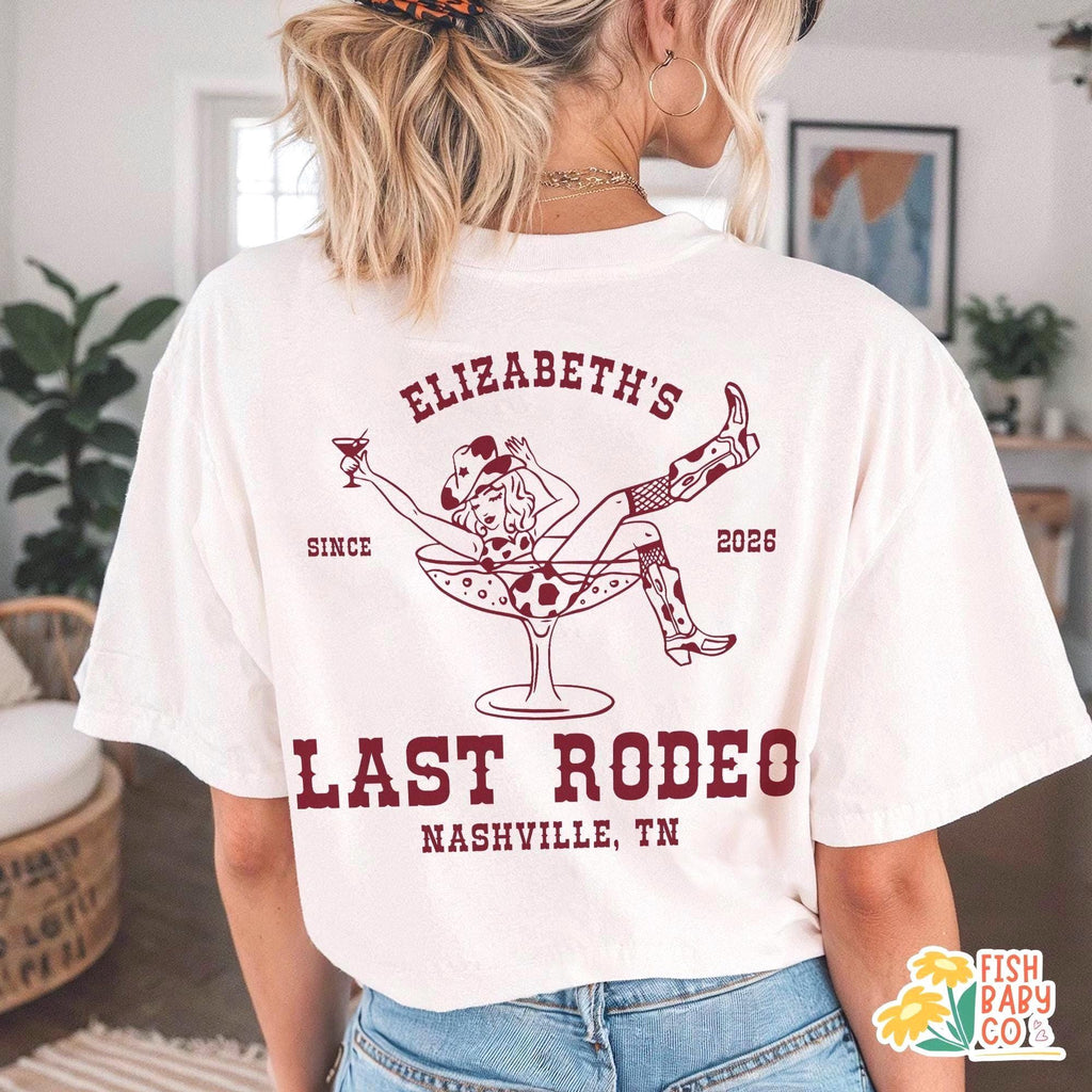 Custom Last Rodeo Bachelorette Party Shirt, Western Cowgirl Bridal Shower