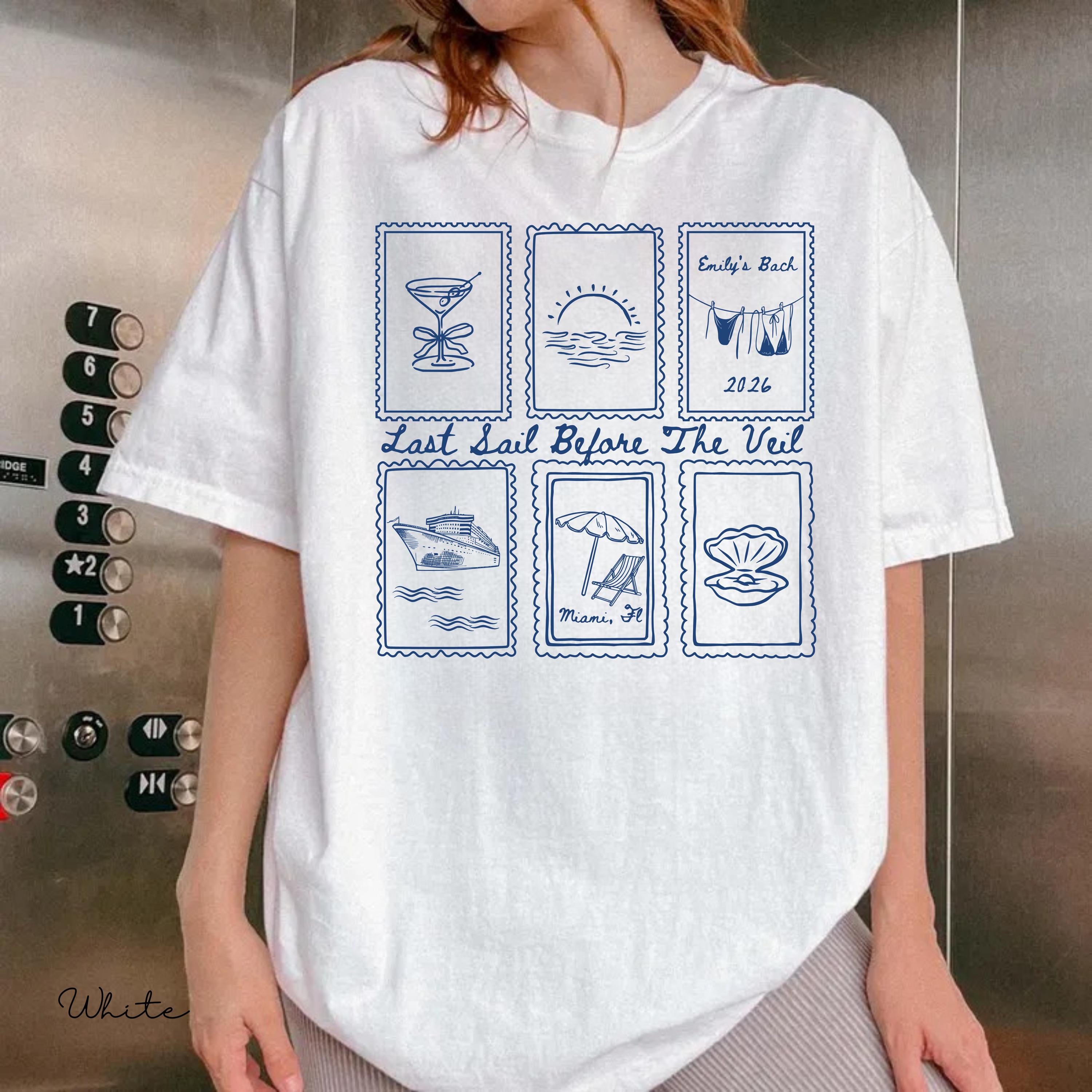 Comfort Colors Last Sail Before The Veil Boat Girls Trip Tee,Custom Bachelorette Cruise Shirts, Personalized Nautical Bach Party, Bikini