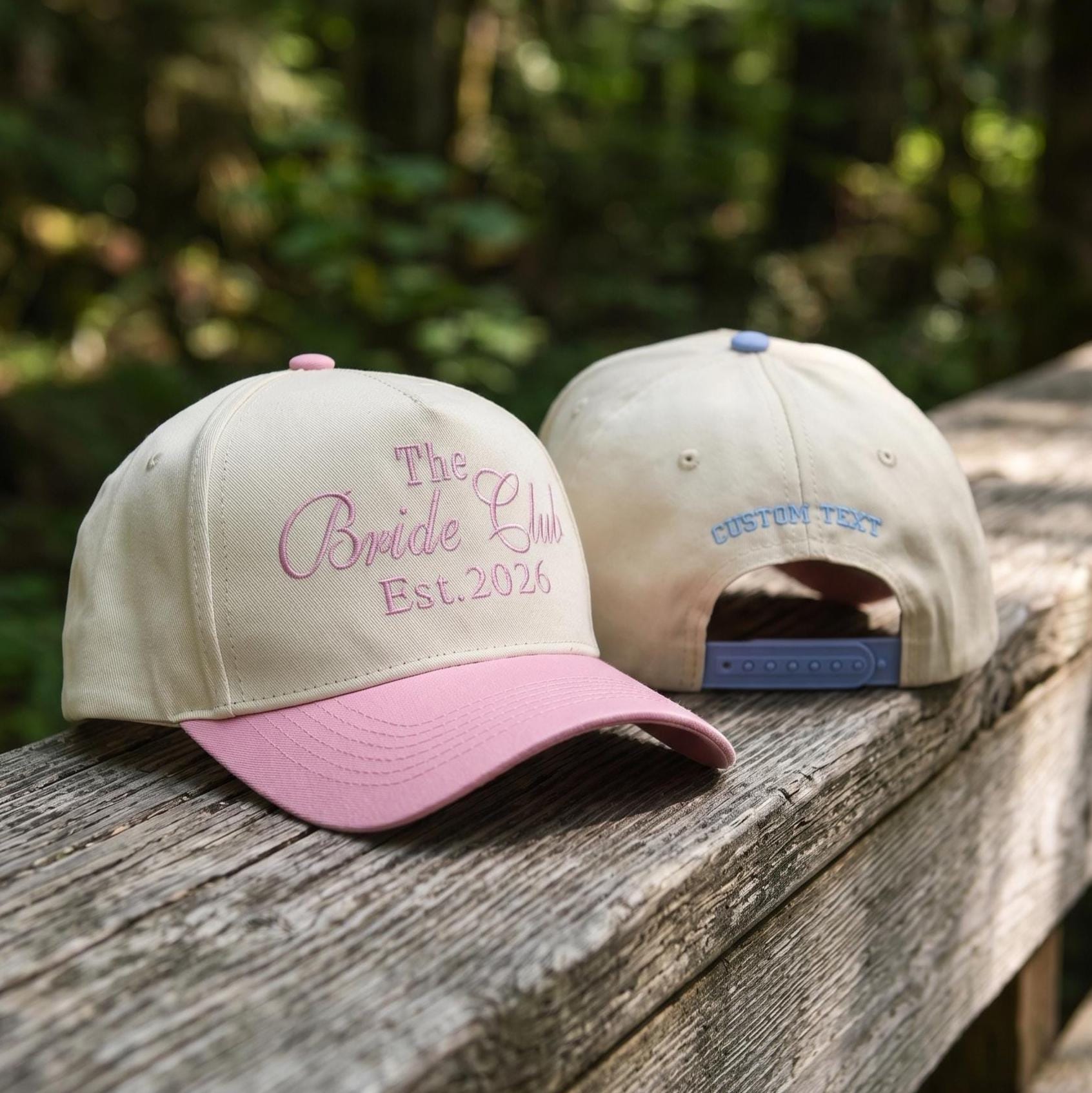Personalized Embroidered Bride Hat, Custom Bachelorette Baseball Cap, Bride Squad Accessory, Bridal Party Gift, Est Year Snapback Hat
