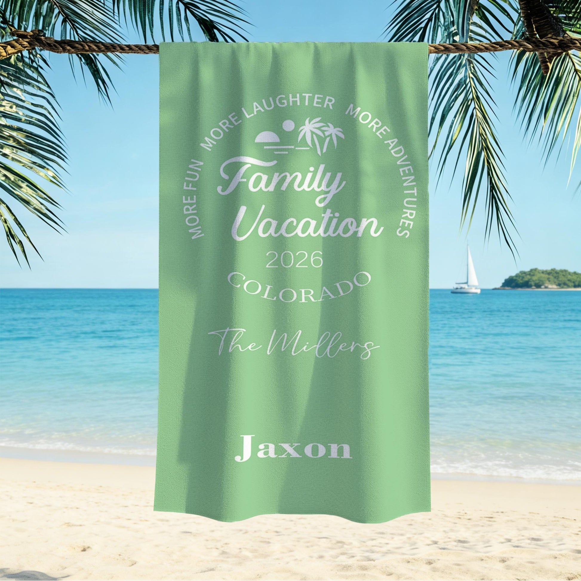 Personalized Family Vacation 2026 Beach Towel,Custom Name Beach Towel,Name Towel,Matching Family Towels,Beach Trip Gift,Cousin Crew Vocation