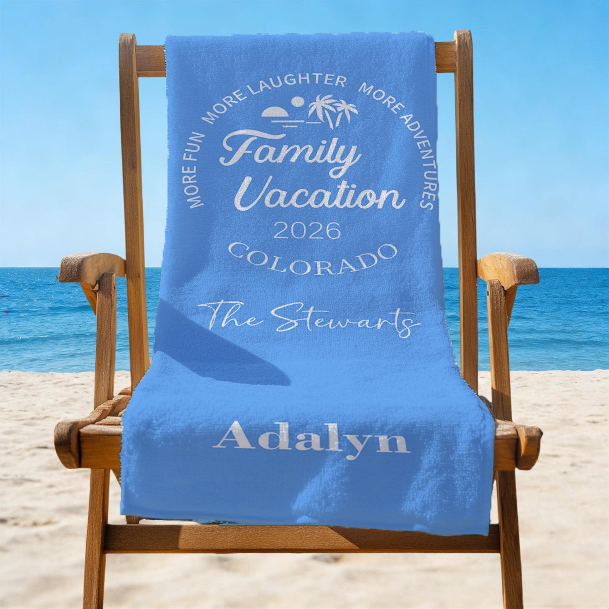 Personalized Family Vacation 2026 Beach Towel,Custom Name Beach Towel,Name Towel,Matching Family Towels,Beach Trip Gift,Cousin Crew Vocation