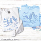 Last Toast on the Coast Shirt, Custom Beach Bachelorette Shirts, Personalized Bachelorette Shirts, Custom Location, Custom Bach Party Shirts