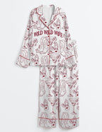 Wild Wild Wife Pajama Set Cowgirl Bachelorette Party Outfit Western Bride Sleepwear Shorts