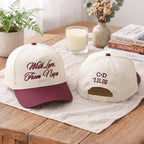 Custom Text Embroidered Hat, Your Text Here, Personalized Wedding Baseball Cap With Date, Newlywed Honeymoon Gift, Matching Couple Hats