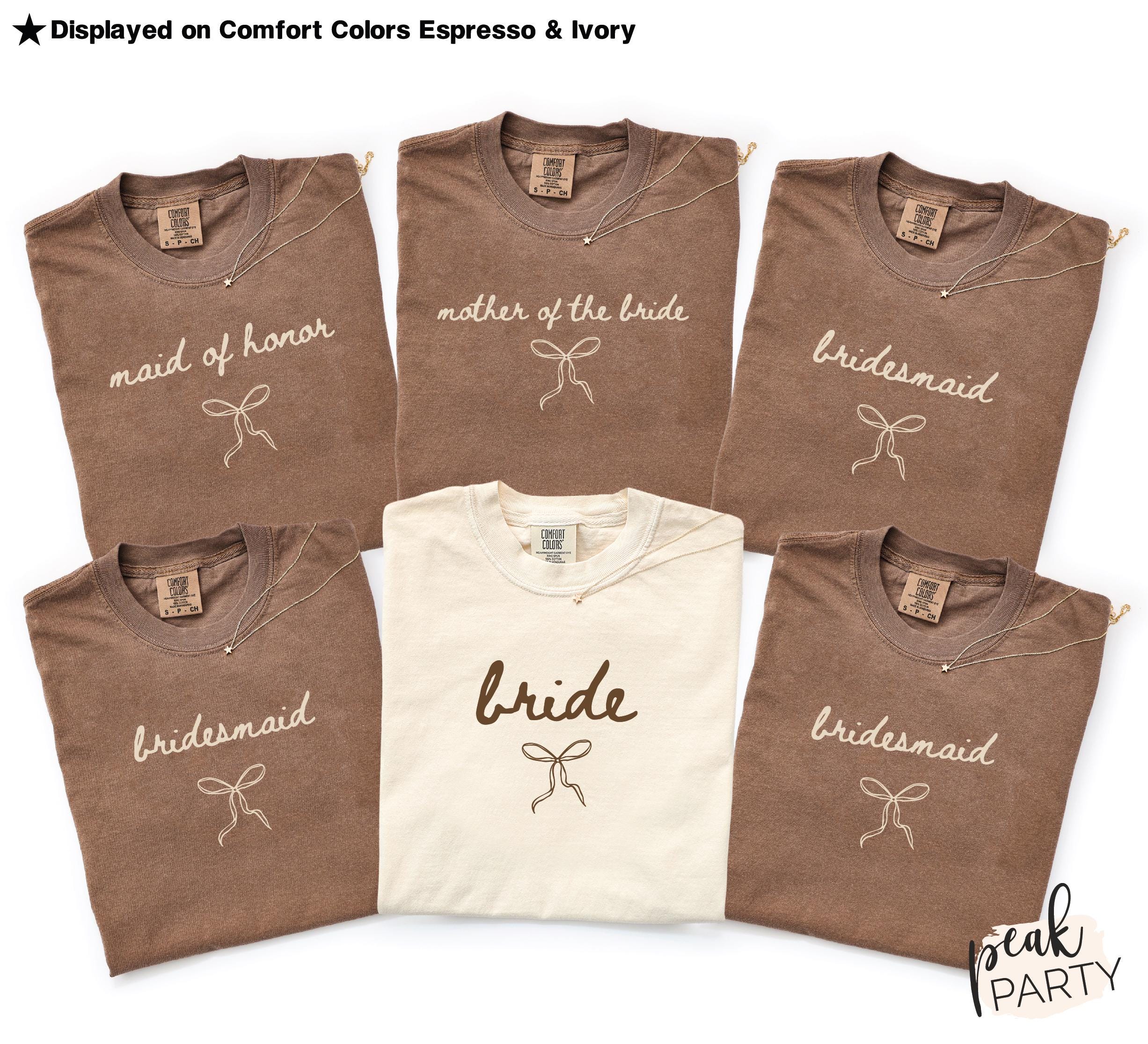Coquette Bow Bridal Shirt, Bachelorette Outfit for Bride, Wedding Day Tee, Engagement Gift for Bride, Bridal Shower Gift, Bridal Party Shirt