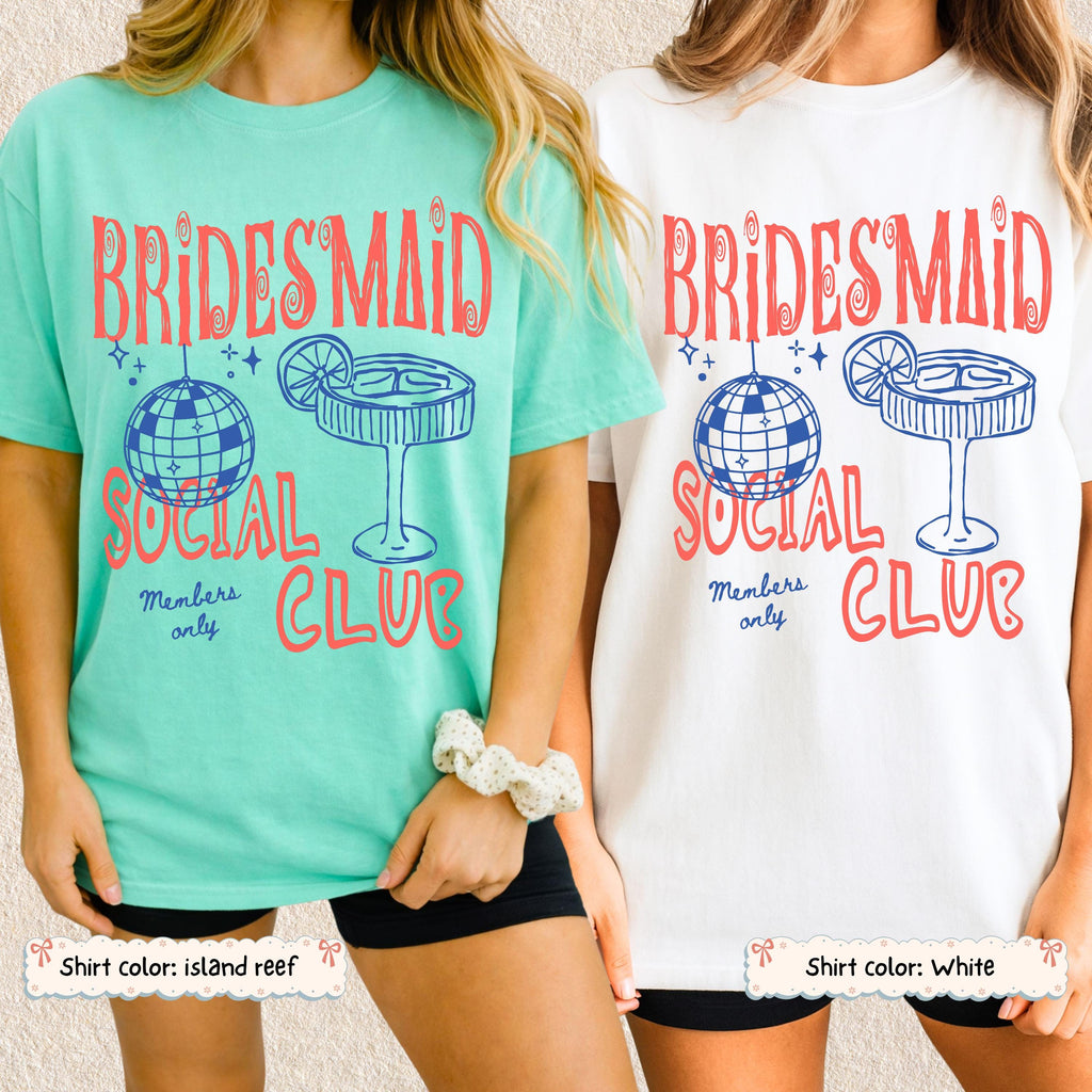 Custom Disco Cocktail Bachelorette Shirt Personalized Bridesmaid Proposal Bridal Party Bach Girls Trip Weekend Engaged Wedding Retro