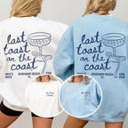 Last Toast On The Coast Shirt, Custom Beach Bachelorette Party Shirt, Bach Club Shirt, Coastal Bachelorette Shirt, Bridal Party Gifts
