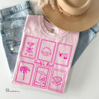 Custom Beach Bachelorette Comfort Colors Shirt, Coastal Bride Trip Tee, Bikini Shell Cocktail Party Shirt, Personalized group T-shirt, Gift