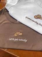 Custom Embroidered Cowgirl Bachelorette Baby Tee Shirt, Nashville Bach Party, Western Bride, Rodeo Bach Crop Tops, Country Bach Party Shirts