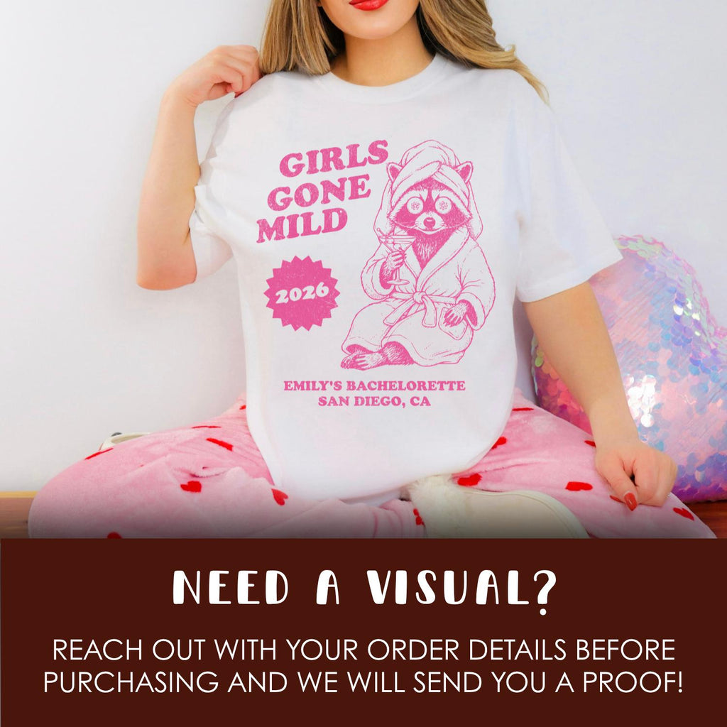Girls Gone Mild Bachelorette Cat Shirt, Slumber Party Themed Bach Party Tshirt, Girls Trip Spa Chill Bach Tee, Pajama Sleepover Bach Tee