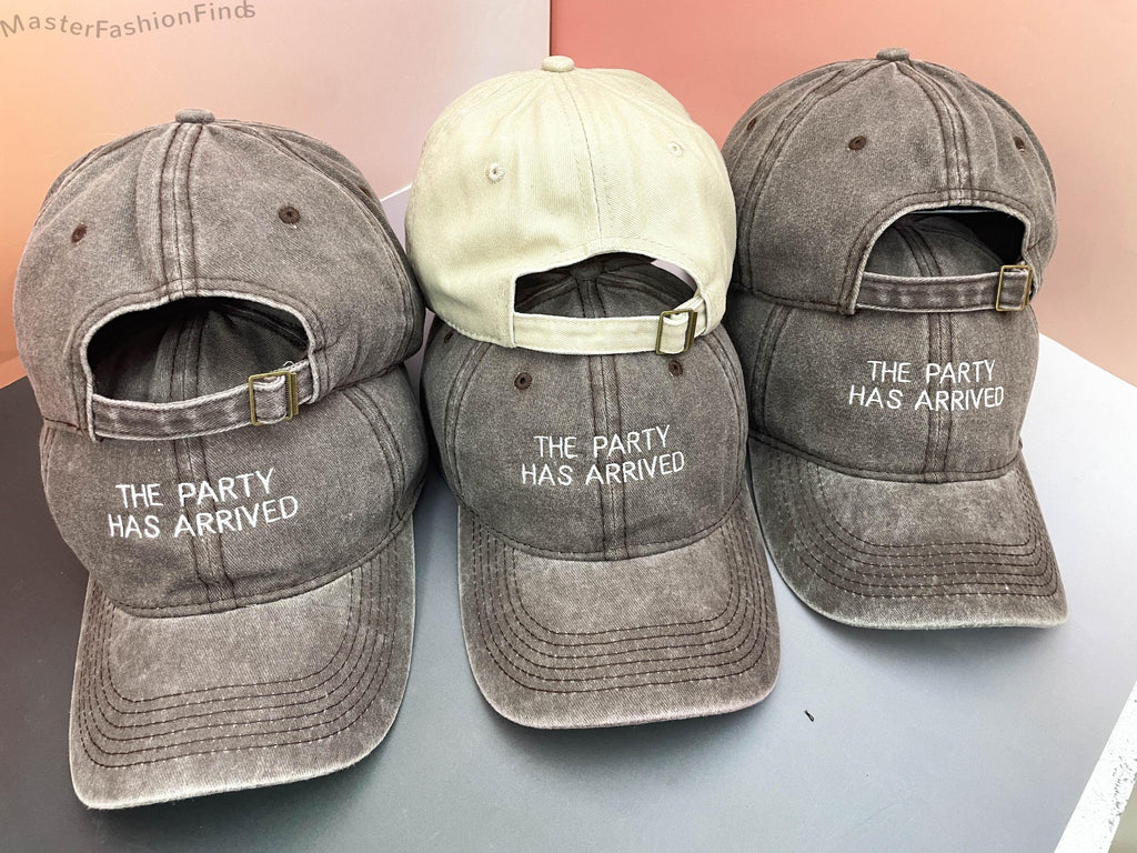 Personalized The Bride & Crew Baseball Cap | Embroidered Bride Tribe Hats | Bachelorette Party Favors and Bridal Shower Gift