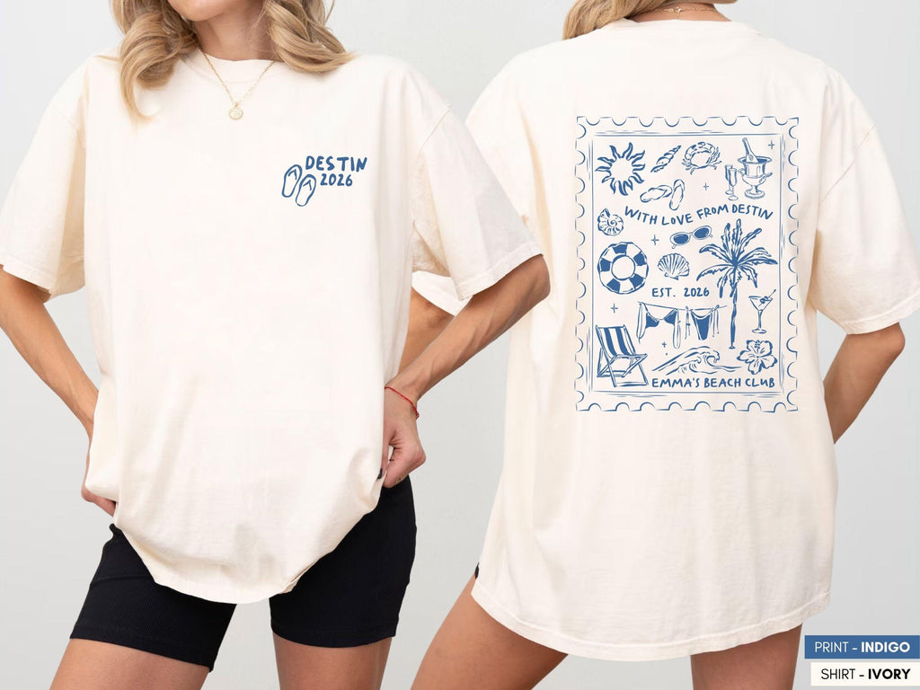 Custom Beach Bachelorette Shirt, Palm Beach Girls Trip & Bridal Party Tee