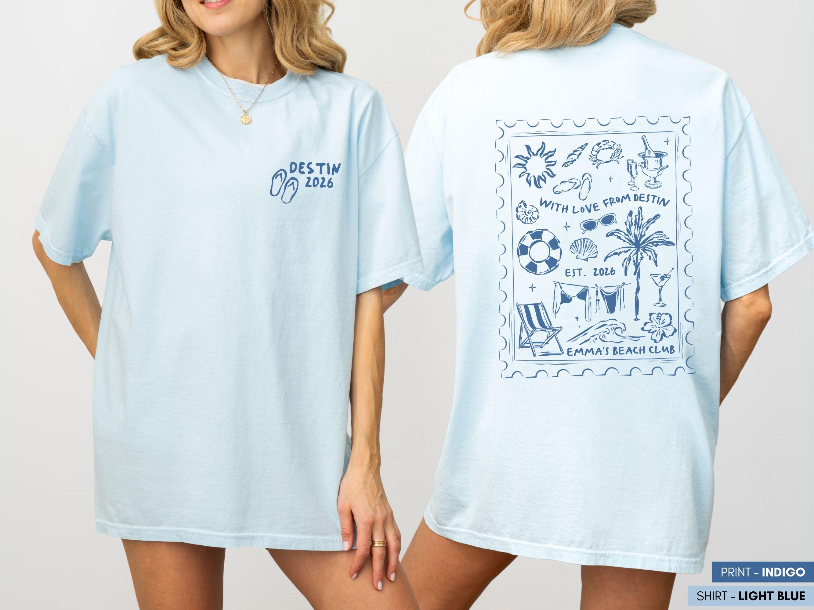 Custom Beach Bachelorette Shirt, Palm Beach Girls Trip & Bridal Party Tee