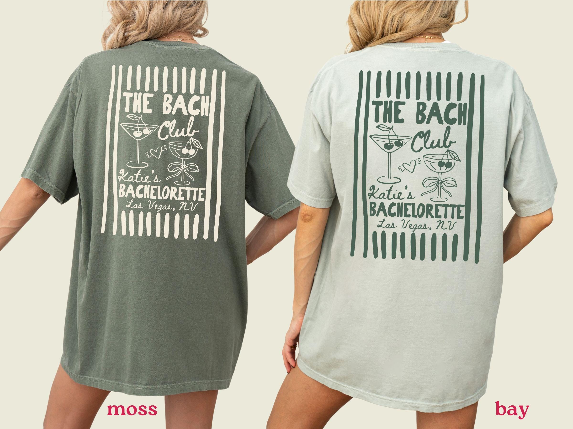 Personalized The Bach Club Bachelorette Comfort Colors Shirt, Bridal Party Gifts, Bridal Shower Favors,Bridesmaid Gift,Cocktail Bachelorette