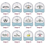 Custom Embroidered Trucker Hat, Happy Camper Hat, Dad hat,Matching Group Hats, Girls Trip Cap, Vacation Hat, Bachelorette Gift,Summer hat