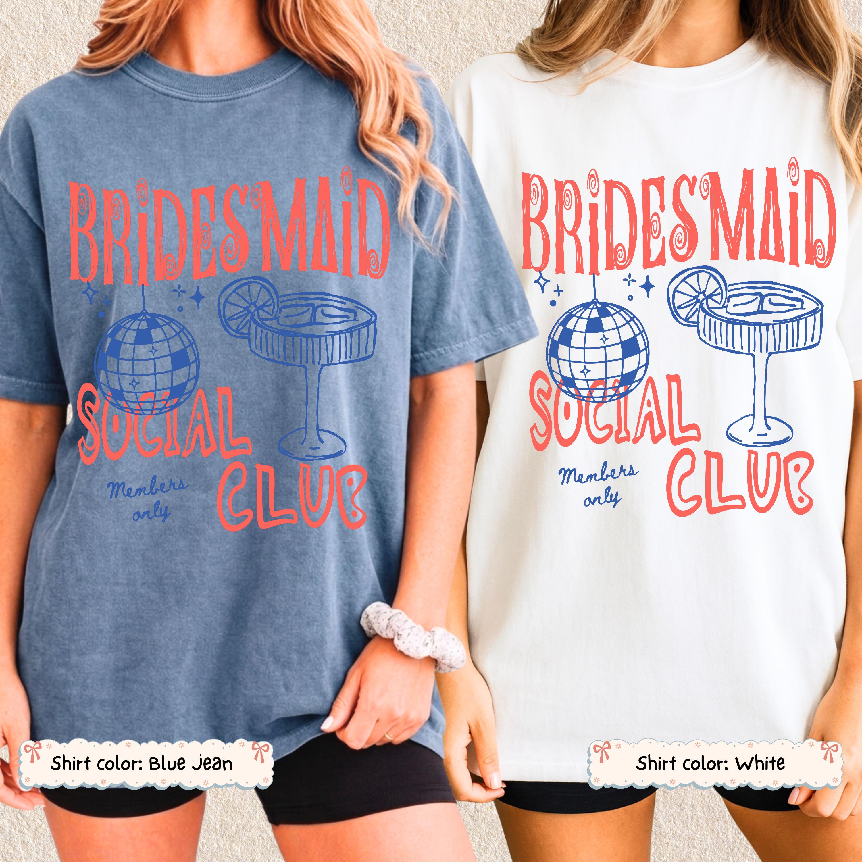 Custom Disco Cocktail Bachelorette Shirt Personalized Bridesmaid Proposal Bridal Party Bach Girls Trip Weekend Engaged Wedding Retro