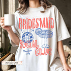 Custom Disco Cocktail Bachelorette Shirt Personalized Bridesmaid Proposal Bridal Party Bach Girls Trip Weekend Engaged Wedding Retro
