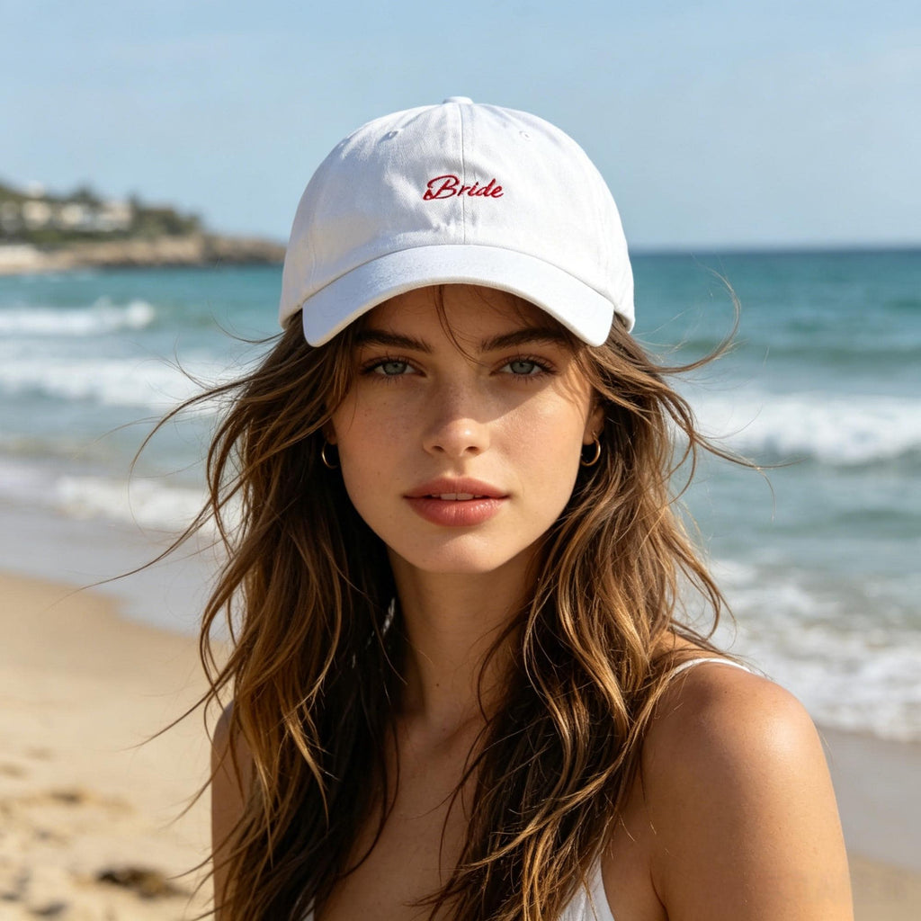 Personalized Cotton Bride Squad Baseball Cap, Custom Text Embroidered Bachelorette Party Hat, Camp Bachelorette Cap, Bridal Shower Gift