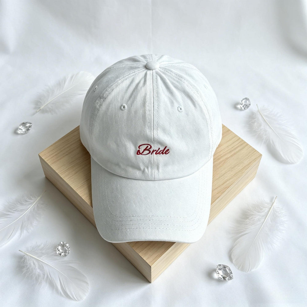 Personalized Cotton Bride Squad Baseball Cap, Custom Text Embroidered Bachelorette Party Hat, Camp Bachelorette Cap, Bridal Shower Gift