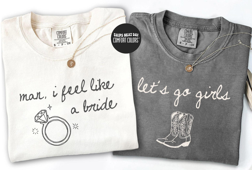 Western Nashville Bachelorette Comfort Colors® Shirts Last Rodeo Country Bachelorette Shirts Custom Let's Go Girls Bachelorette Party Shirts