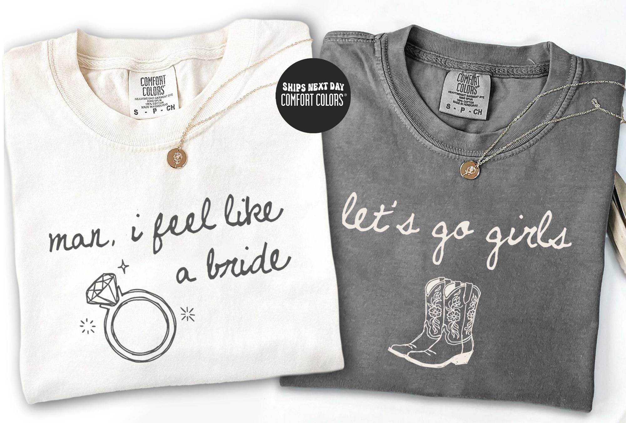Western Nashville Bachelorette Comfort Colors® Shirts Last Rodeo Country Bachelorette Shirts Custom Let's Go Girls Bachelorette Party Shirts