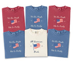 Custom All American Bride 4th of July Bachelorette Shirts, Red White I Do Tees, Matching Bride Tribe, Independence Day Weekend Bach Tee