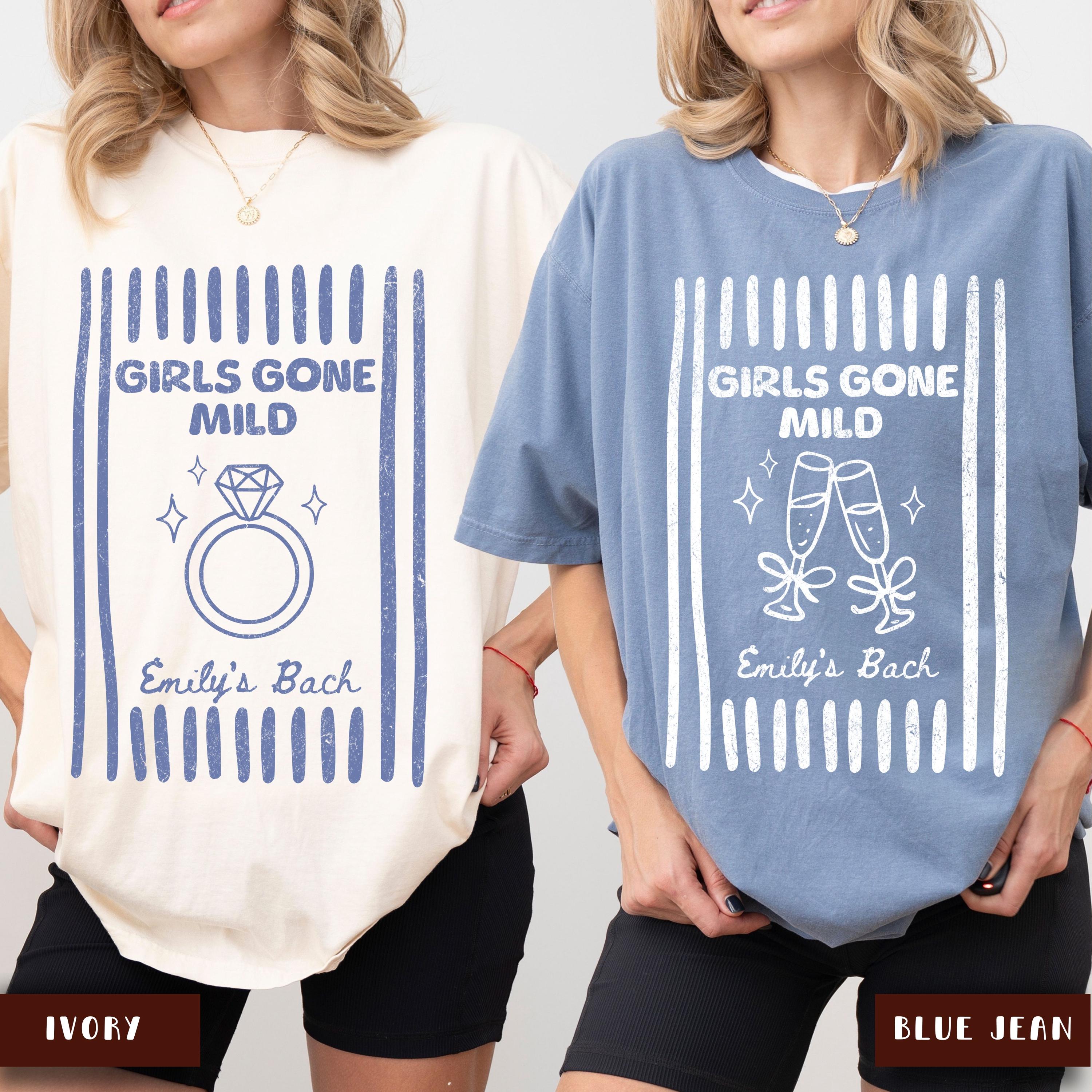 Girls Gone Mild Bachelorette Cat Shirt, Slumber Party Themed Bach Party Tshirt, Girls Trip Spa Chill Bach Tee, Pajama Sleepover Bach Tee