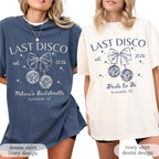 Last Disco Comfort Colors® Shirts, Custom Disco Bachelorette Party Tees, Luxury Bachelorette, Western Bach Cocktail Club Bridal Shower Gift