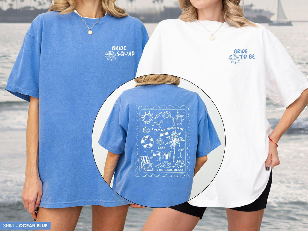 Custom Beach Bachelorette Shirt, Palm Beach Girls Trip & Bridal Party Tee