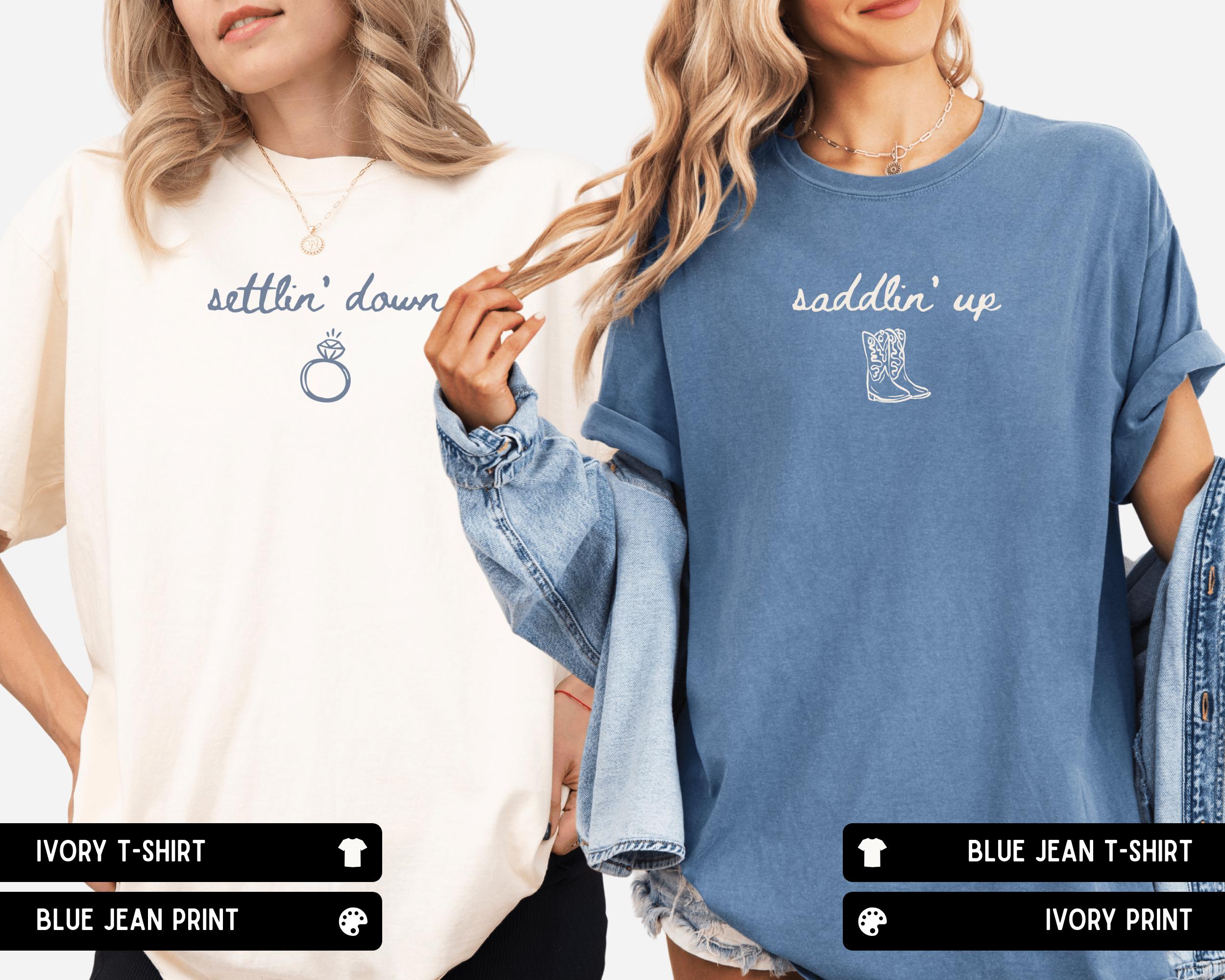 Saddlin' Up Bachelorette Comfort Colors Shirt, Custom Nashville Last Rodeo Bridal Party Tee