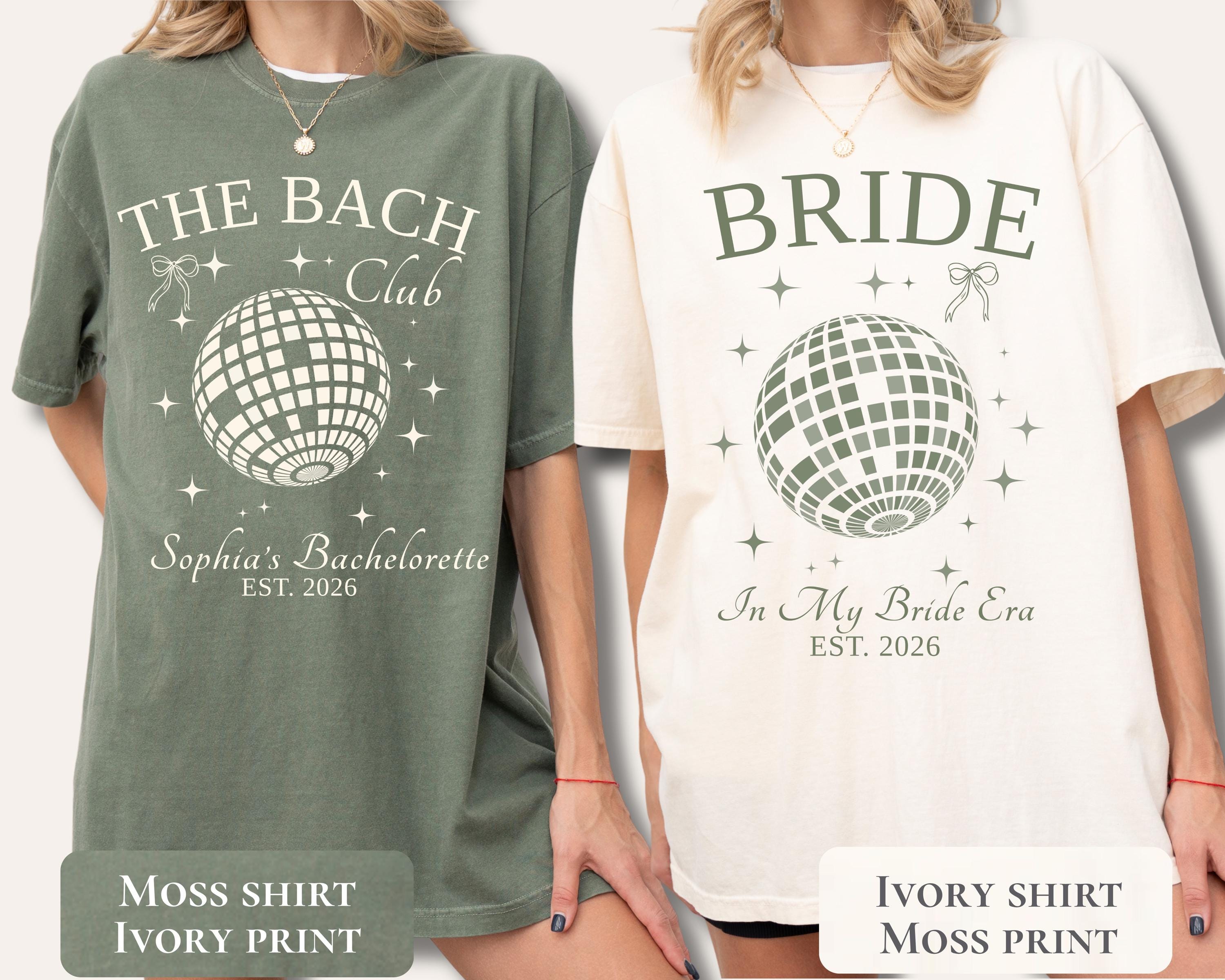 Epcot Bachelorette Party Shirt, The Bach Club Bride Girls Trip Matching Outfit Tee For Women Bach Weekend Shirts Disco Ball Tee Gift