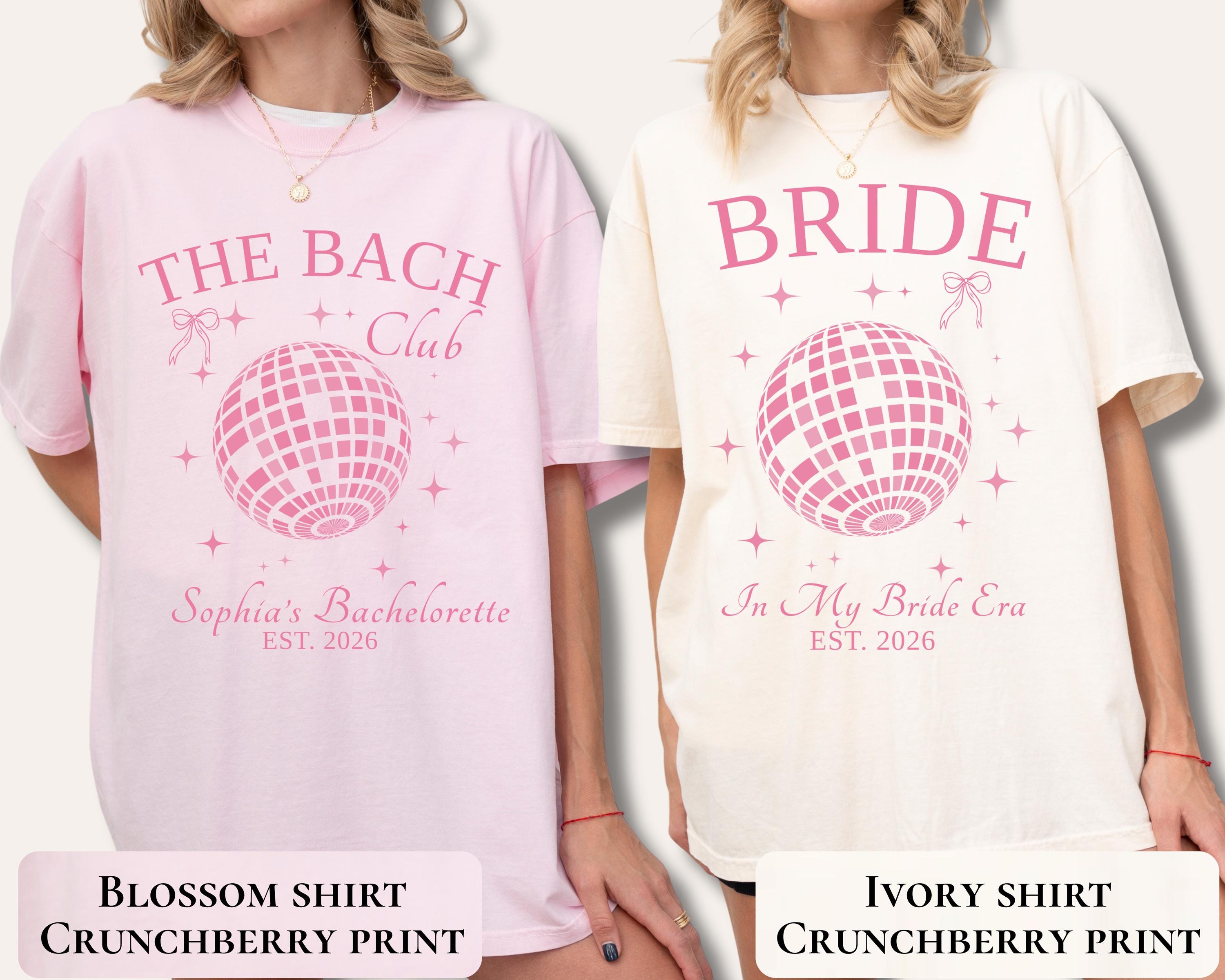 Epcot Bachelorette Party Shirt, The Bach Club Bride Girls Trip Matching Outfit Tee For Women Bach Weekend Shirts Disco Ball Tee Gift