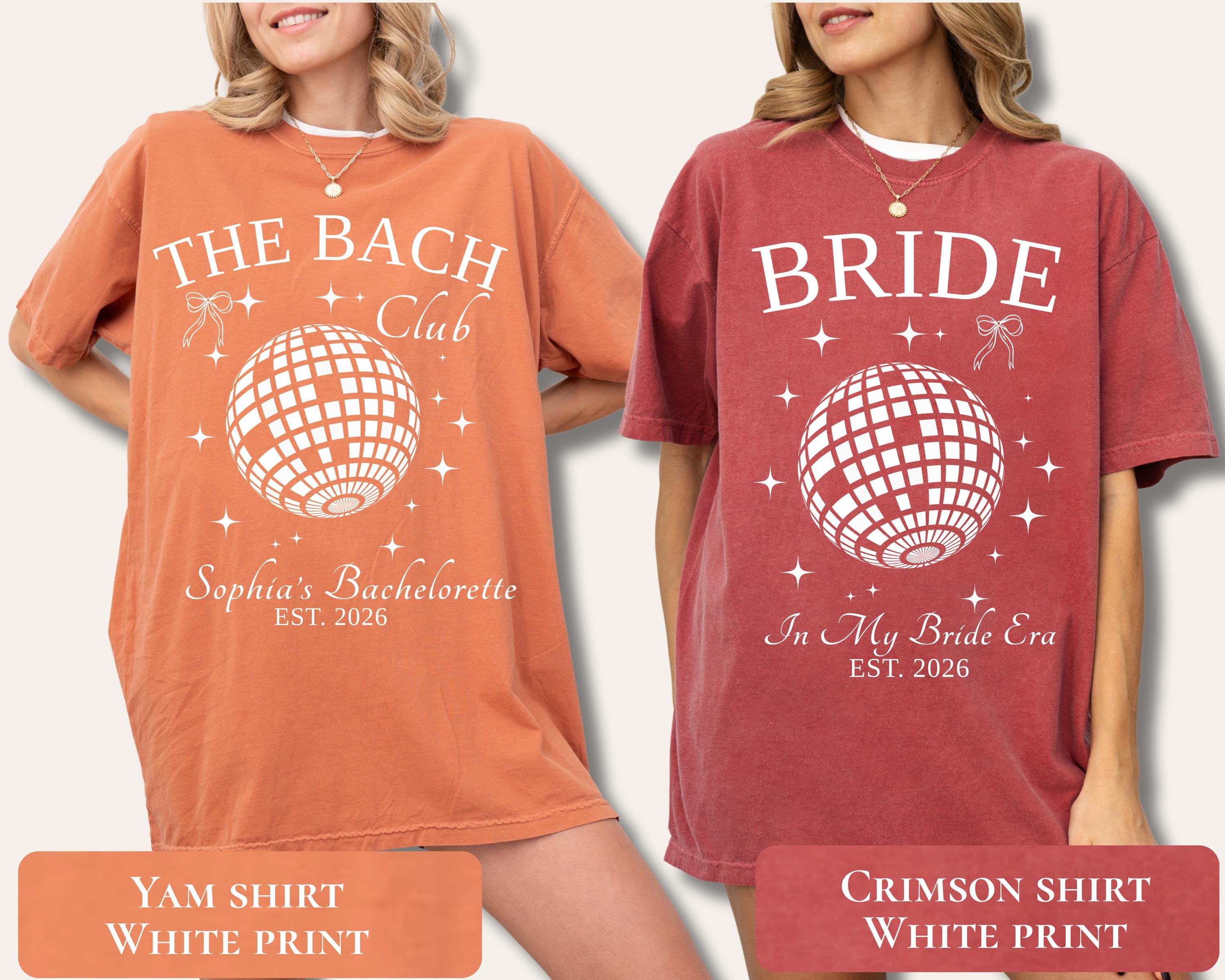 Epcot Bachelorette Party Shirt, The Bach Club Bride Girls Trip Matching Outfit Tee For Women Bach Weekend Shirts Disco Ball Tee Gift