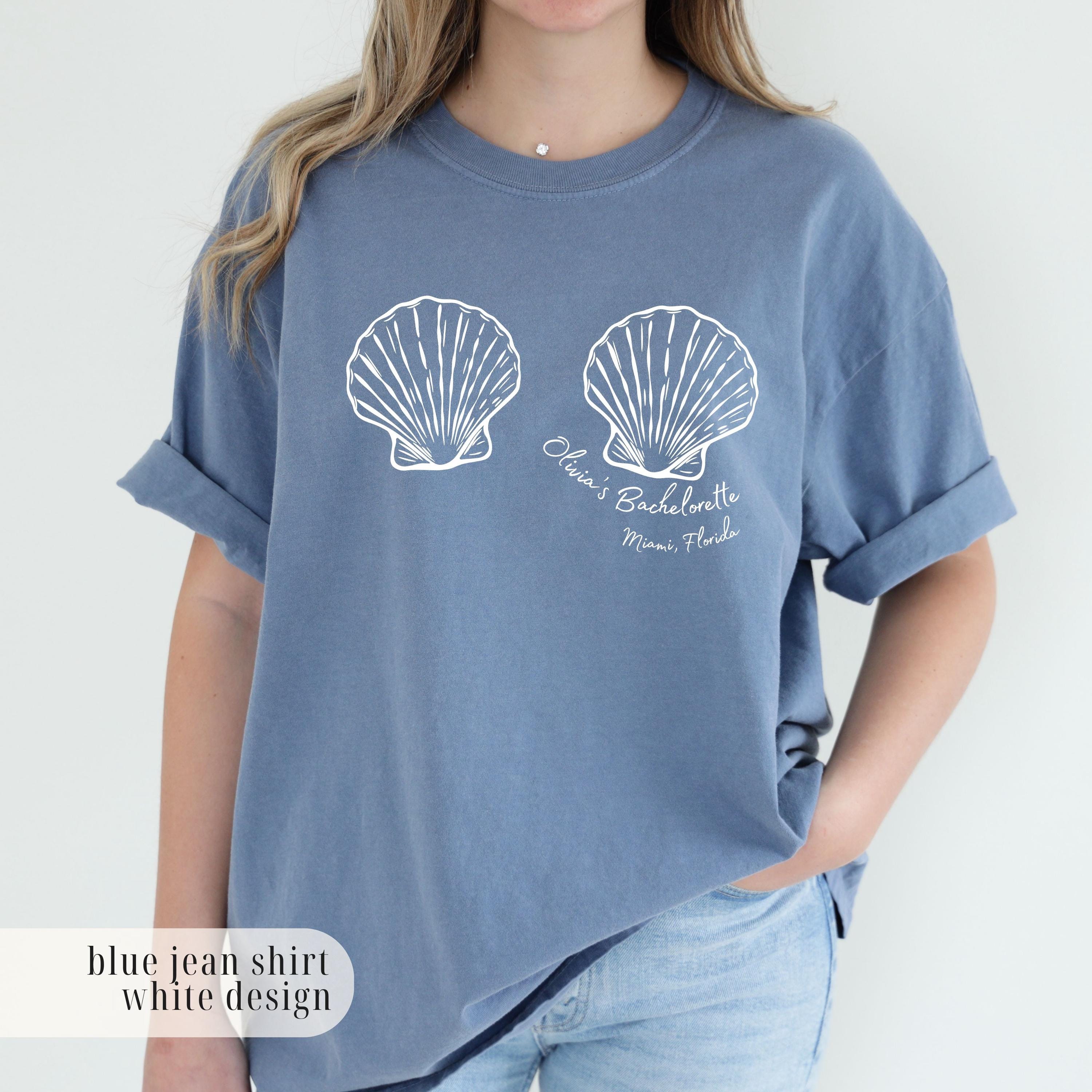 Mermaid Bachelorette Shirt, Beach Bach Party Tee, Seashell Bride Shirt, Coastal Bridesmaid Gift