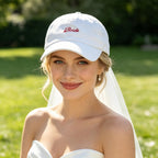 Personalized Cotton Bride Squad Baseball Cap, Custom Text Embroidered Bachelorette Party Hat, Camp Bachelorette Cap, Bridal Shower Gift