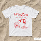 Custom Beach Bachelorette Trip Shirts | The Bach Club Tees for Coastal Party | Bride and Bridesmaid T-shirts for Bachelorette Cruise