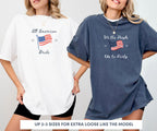 Custom All American Bride 4th of July Bachelorette Shirts, Red White I Do Tees, Matching Bride Tribe, Independence Day Weekend Bach Tee
