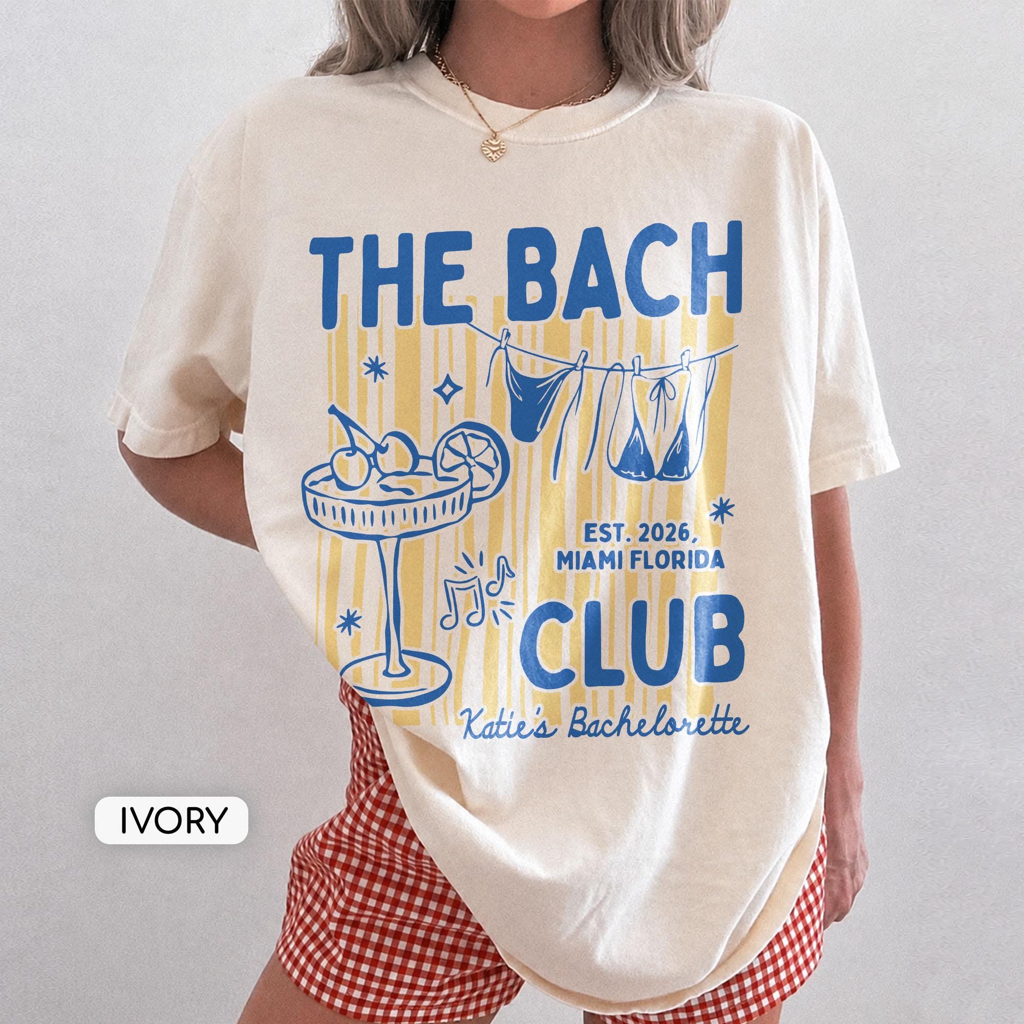 Custom Beach Bachelorette Shirt, The Bach Club Comfort Colors Shirt, Girls Weekend Bride Club Tee, Bridesmaid Gift,Bach Matching Party Shirt