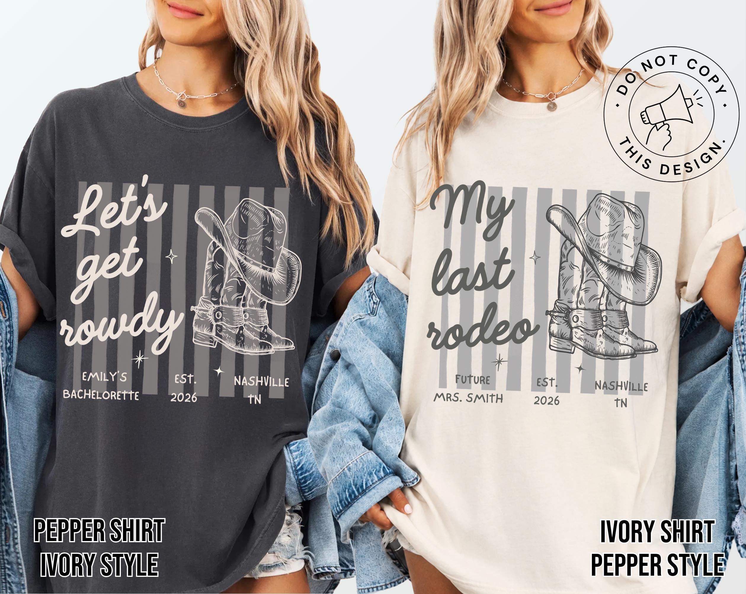 Last Rodeo Bachelorette Shirt, Personalized Location Western Bridal Party Shirt, Custom Western Bachelorette Shirt, Western Bride Shirt
