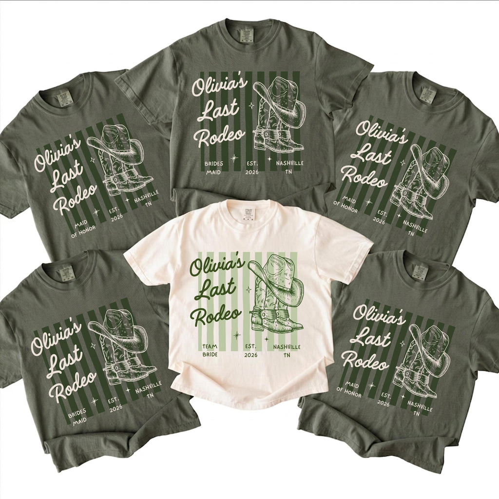 Comfort Colors® Custom Western Bachelorette Shirt,Western Bach Bridesmaid Gift,Last Rodeo Country Shirts,Bride Shirt