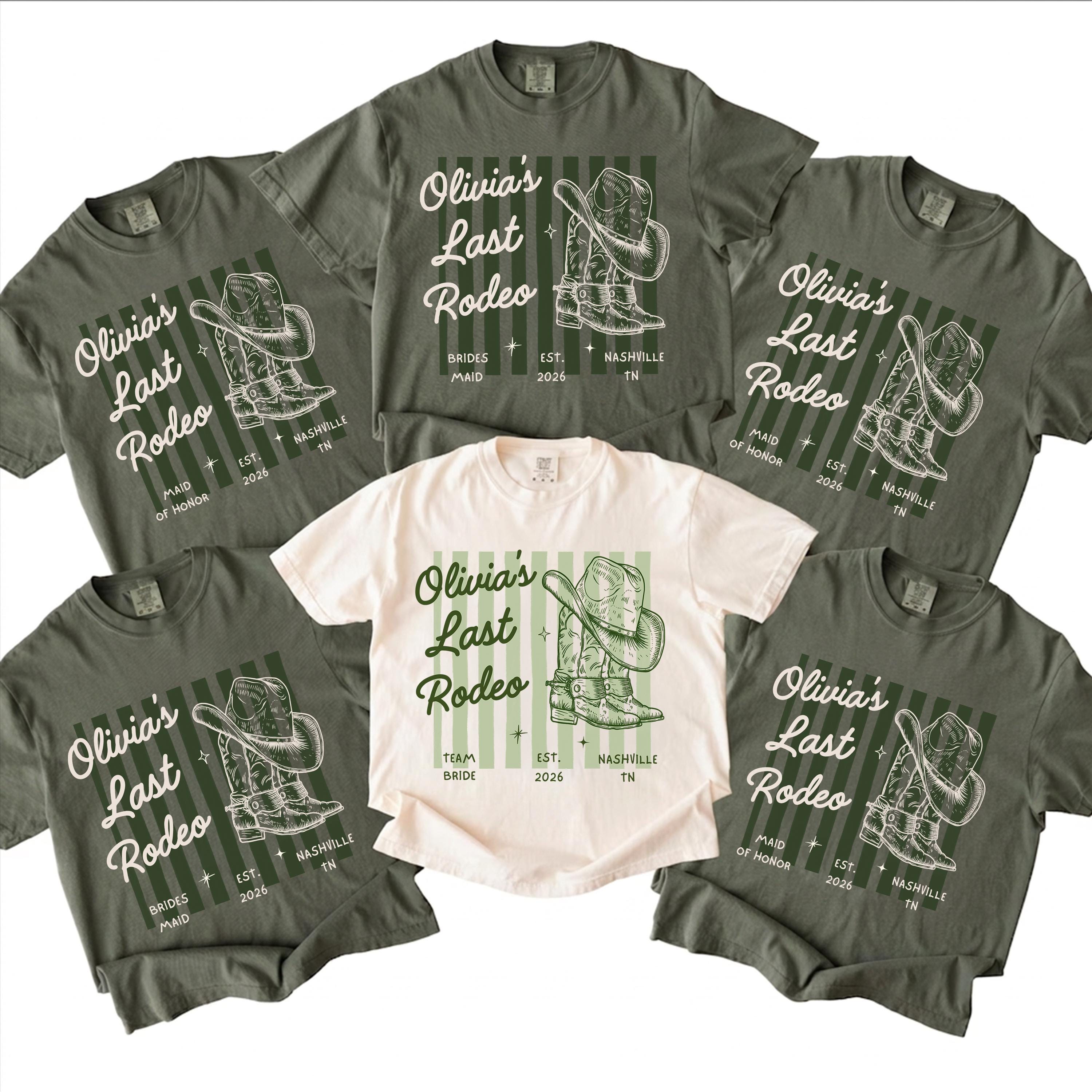 Comfort Colors® Custom Western Bachelorette Shirt,Western Bach Bridesmaid Gift,Last Rodeo Country Shirts,Bride Shirt