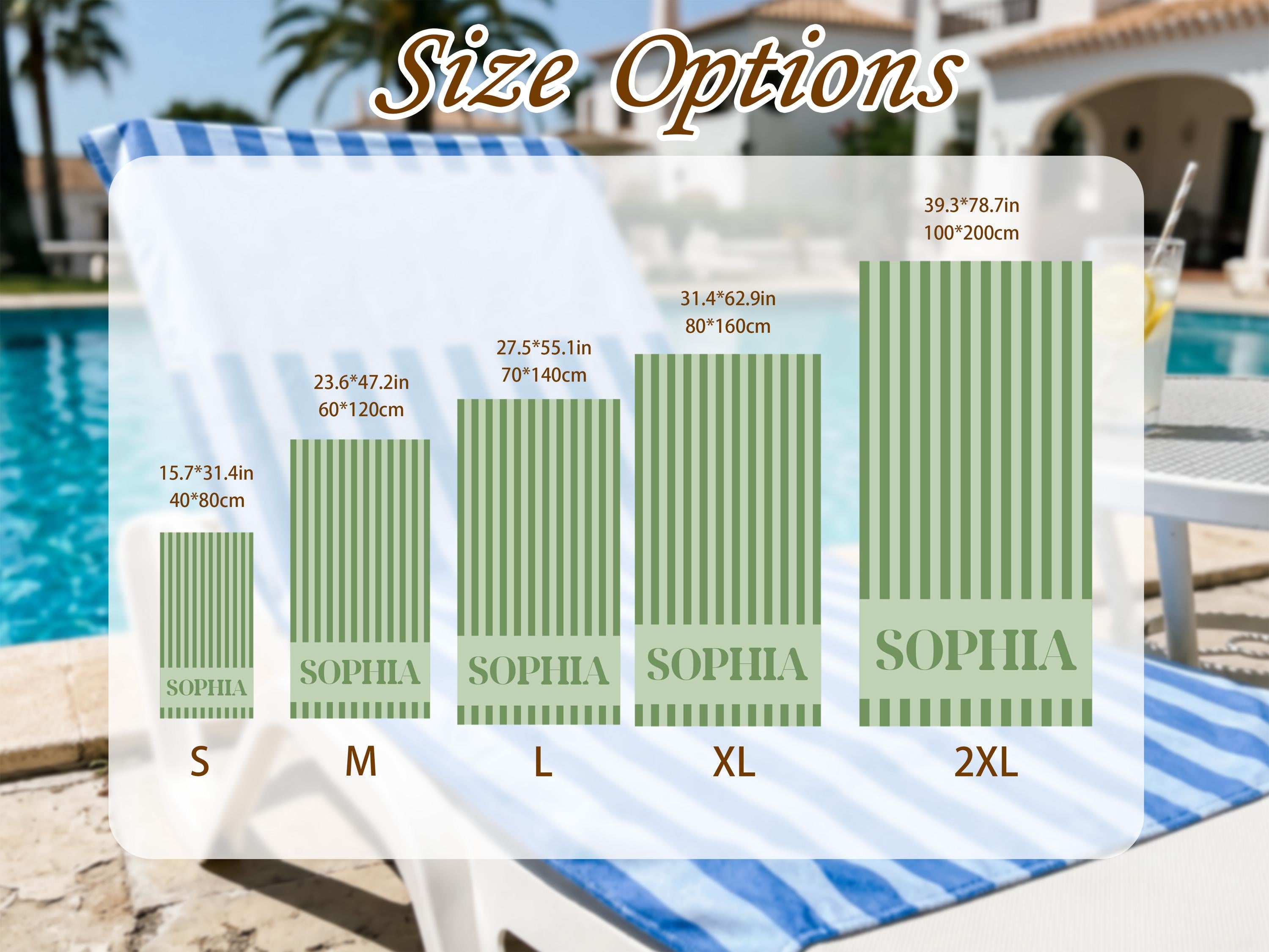 Personalized Striped Beach Towel, Custom Name Bachelorette Party Gift, Summer Vacation Essential