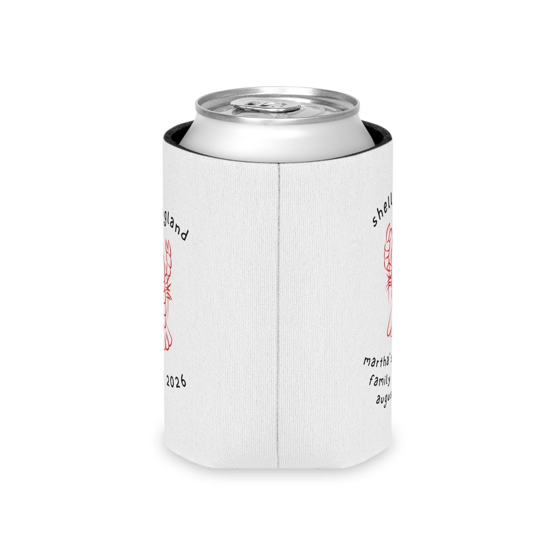 Personalized Lobster Can Cooler, Beach Party Drink Sleeve, Summer BBQ Accessory, CUSTOM New England Vacation Gift