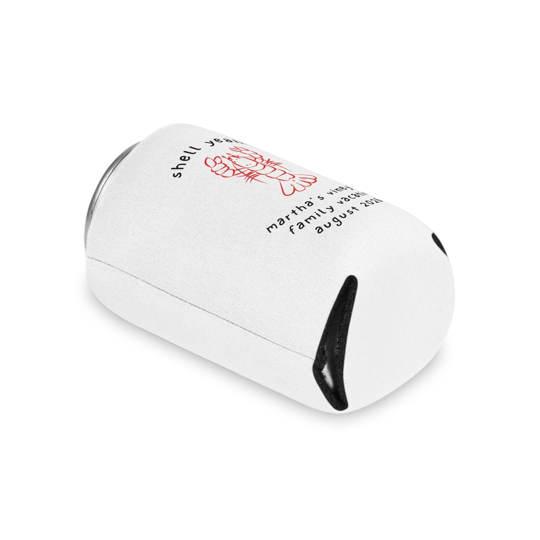Personalized Lobster Can Cooler, Beach Party Drink Sleeve, Summer BBQ Accessory, CUSTOM New England Vacation Gift