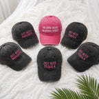 Embroidered Bachelorette Party Drink Hats, Bride Squad Caps, Wedding Weekend Gift for Bride Tribe