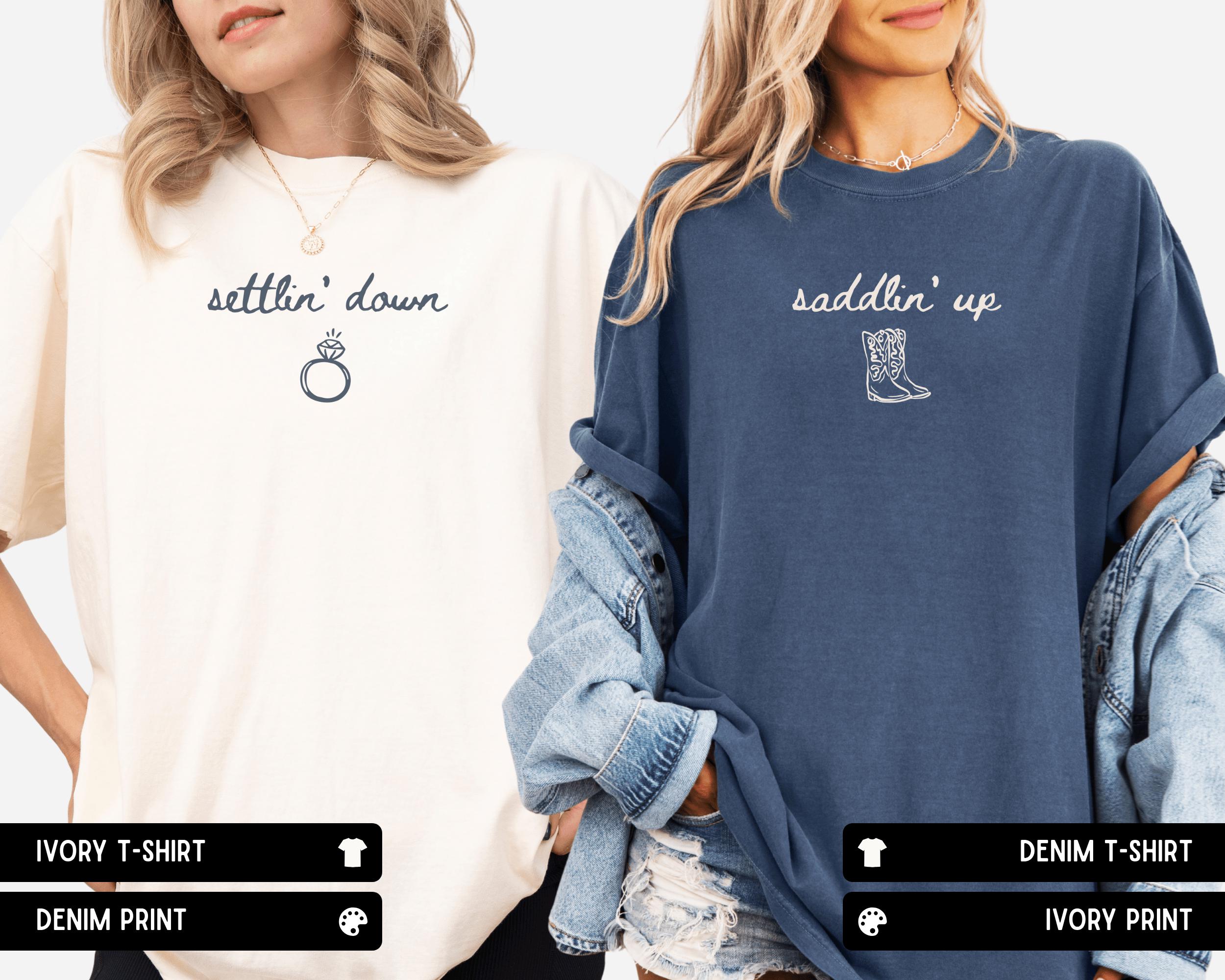 Saddlin' Up Bachelorette Comfort Colors Shirt, Custom Nashville Last Rodeo Bridal Party Tee